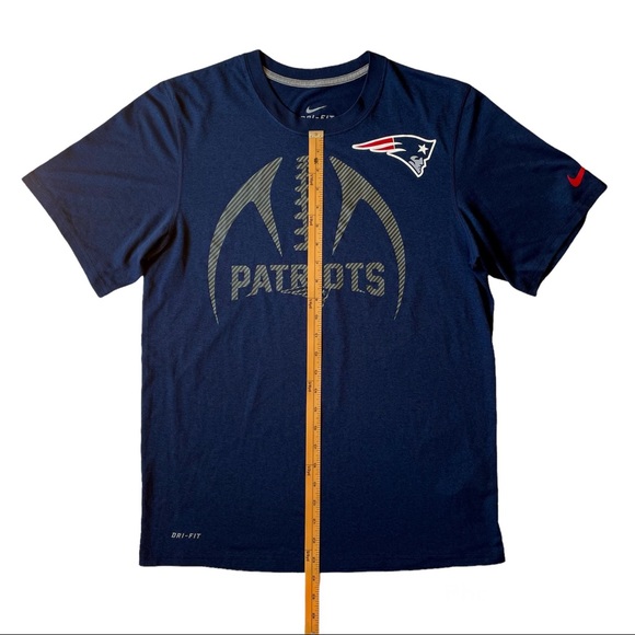 Men’s Nike Dri-Fit NFL New England Patriots Tee T-Shirt Navy Blue - Small - Picture 4 of 5